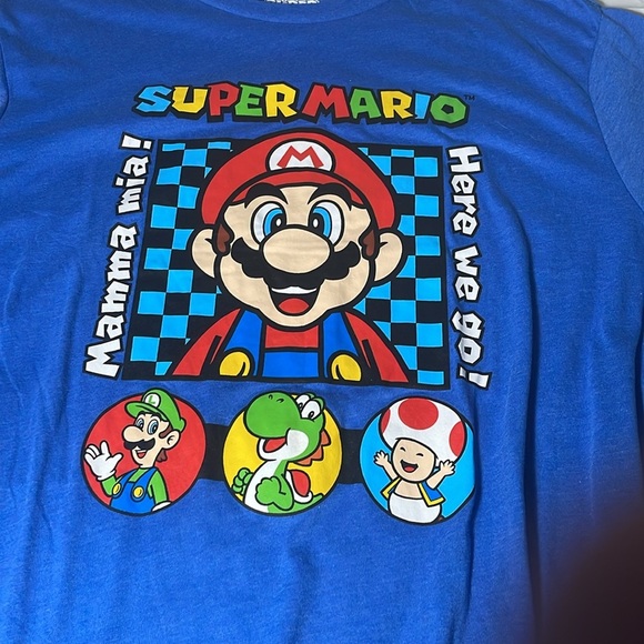 Nintendo Super Mario Blue T-Shirt authentic and hard to find - Picture 12 of 15